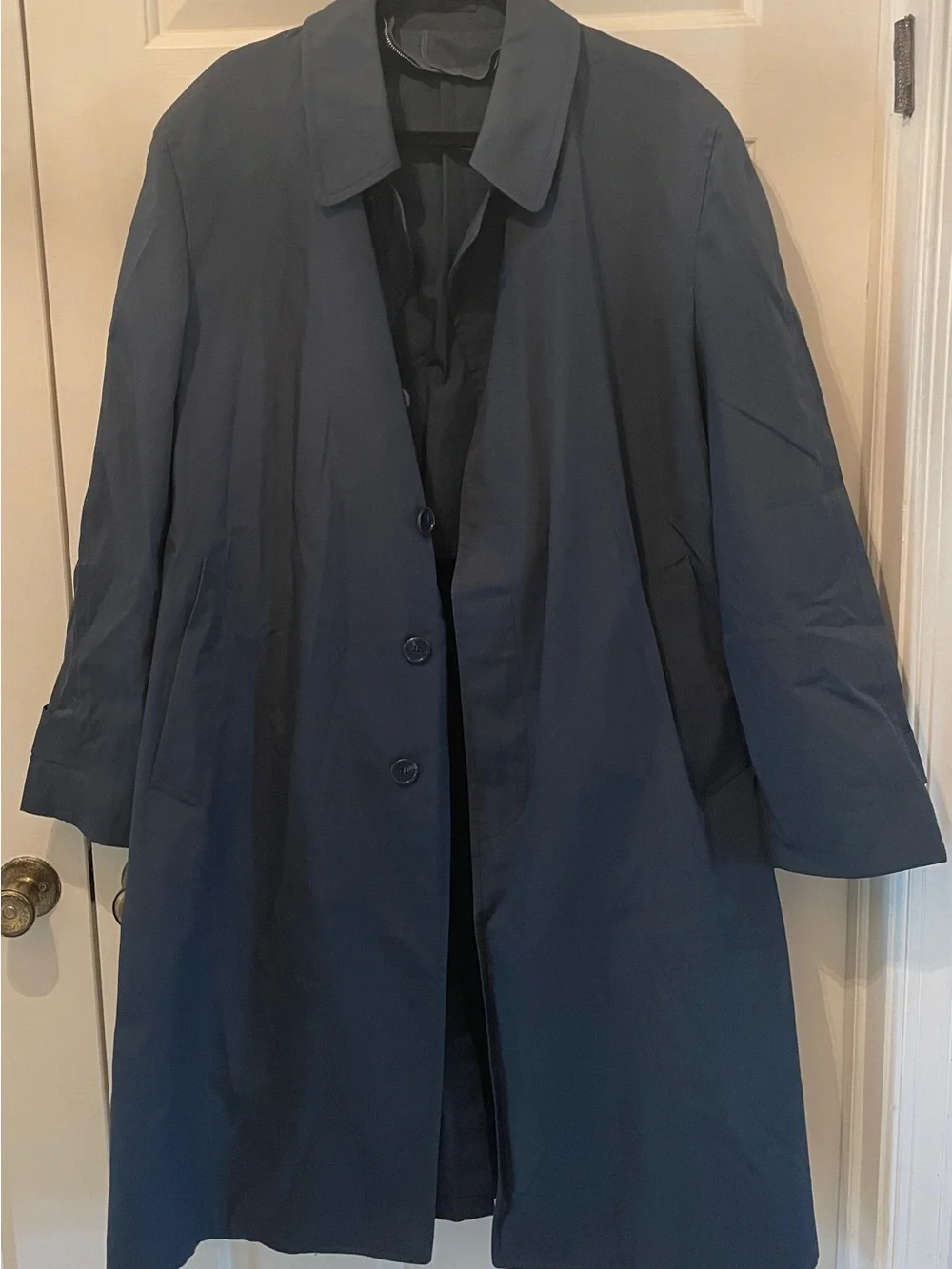 London Fog Men's Navy Trench Coat